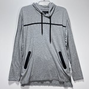Ring Of Fire Mens Shirt Size L Gray Pullover Hoodie Pockets Outdoorsy sweatshirt